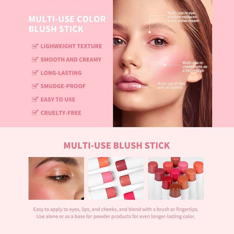 3-type of 11-color Blush Stick