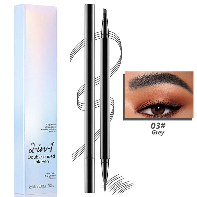 4-color 2in1 Liquid Eyebrow Pencil