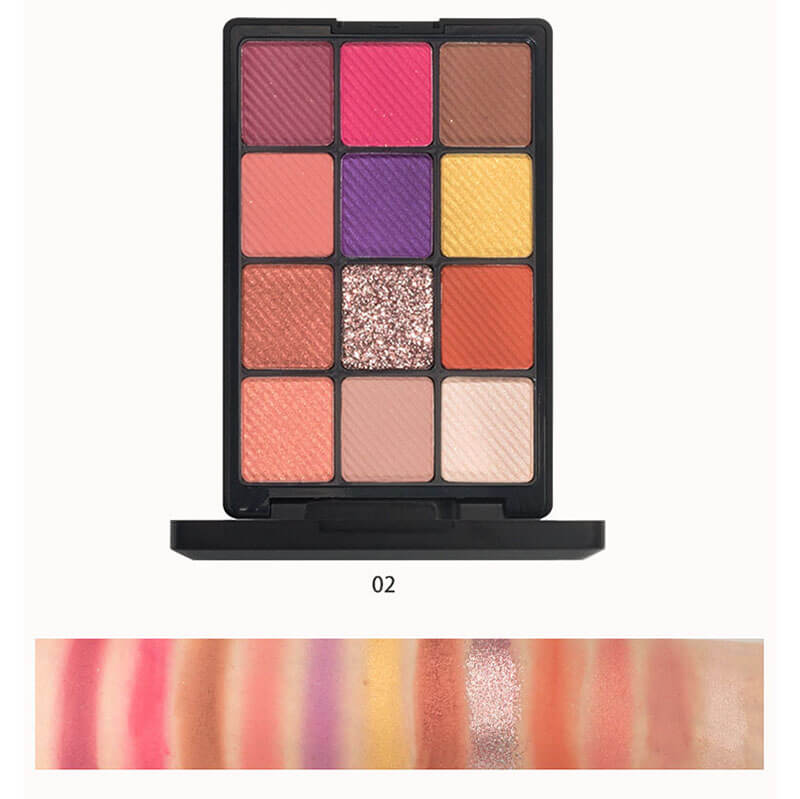 4-style of 12-color Eyeshadow Palette (Hard Plastic Pan)