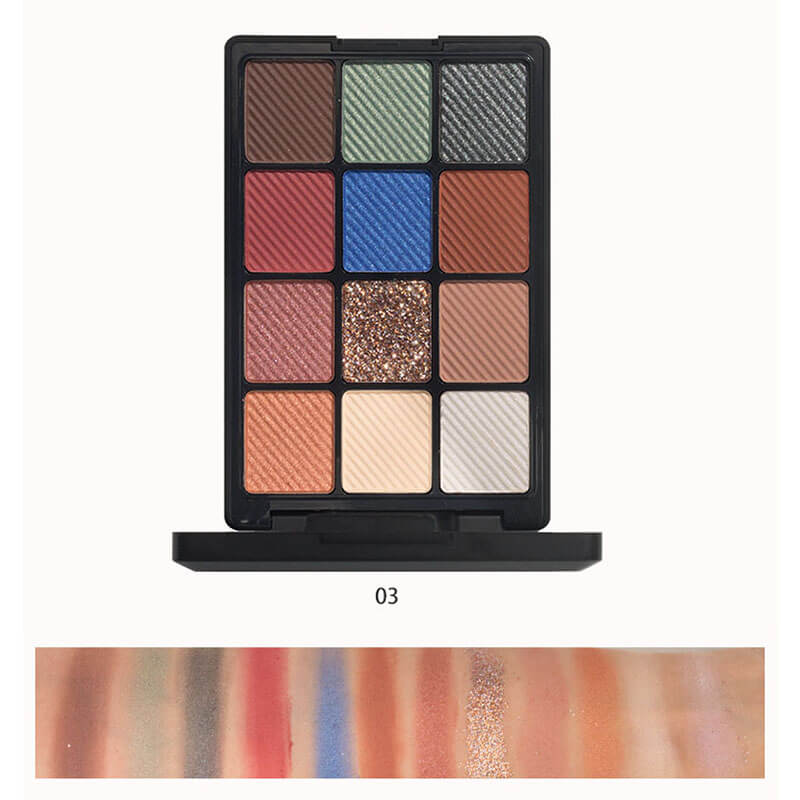 4-style of 12-color Eyeshadow Palette (Hard Plastic Pan)