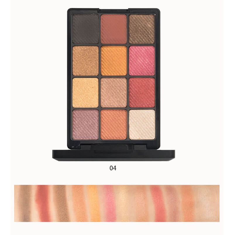 4-style of 12-color Eyeshadow Palette (Hard Plastic Pan)