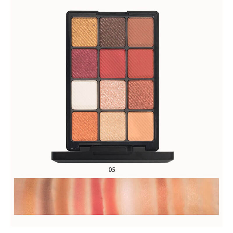 4-style of 12-color Eyeshadow Palette (Hard Plastic Pan)