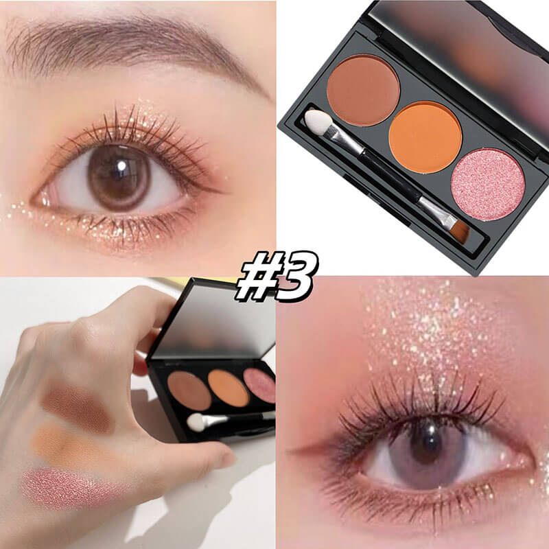 10-style of 3-color Eyeshadow Palette with Brush