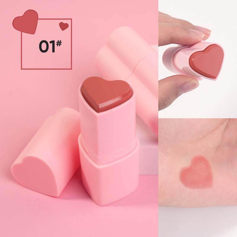 8-Color Heart-Shaped Blush Stick