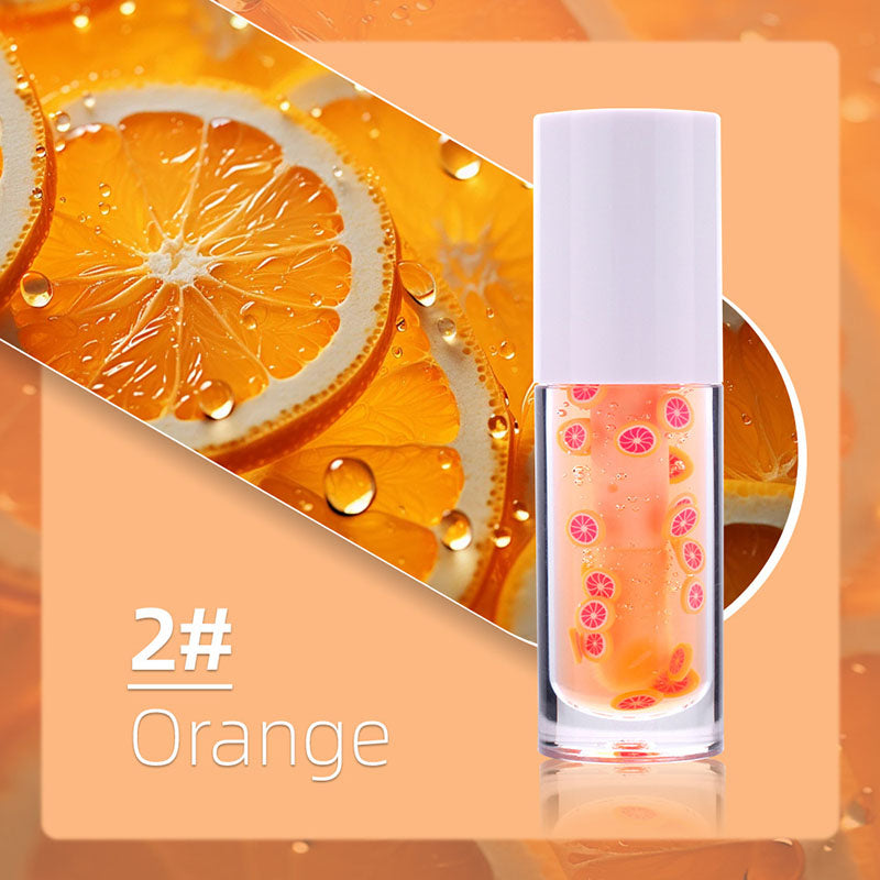 16-color Big brush Chubby tube fruit Vegan Clear Lip Oil