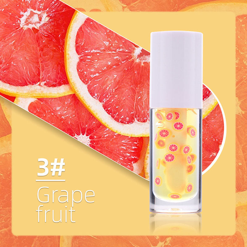 16-color Big brush Chubby tube fruit Vegan Clear Lip Oil