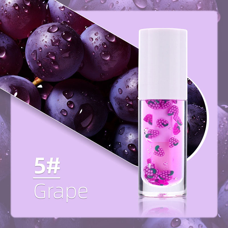 16-color Big brush Chubby tube fruit Vegan Clear Lip Oil