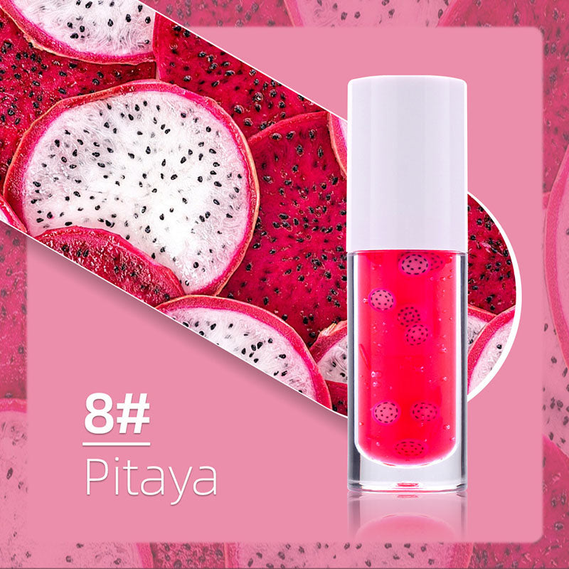 16-color Big brush Chubby tube fruit Vegan Clear Lip Oil