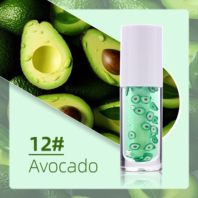 16-color Big brush Chubby tube fruit Vegan Clear Lip Oil