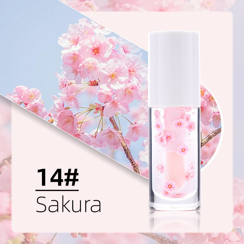 16-color Big brush Chubby tube fruit Vegan Clear Lip Oil