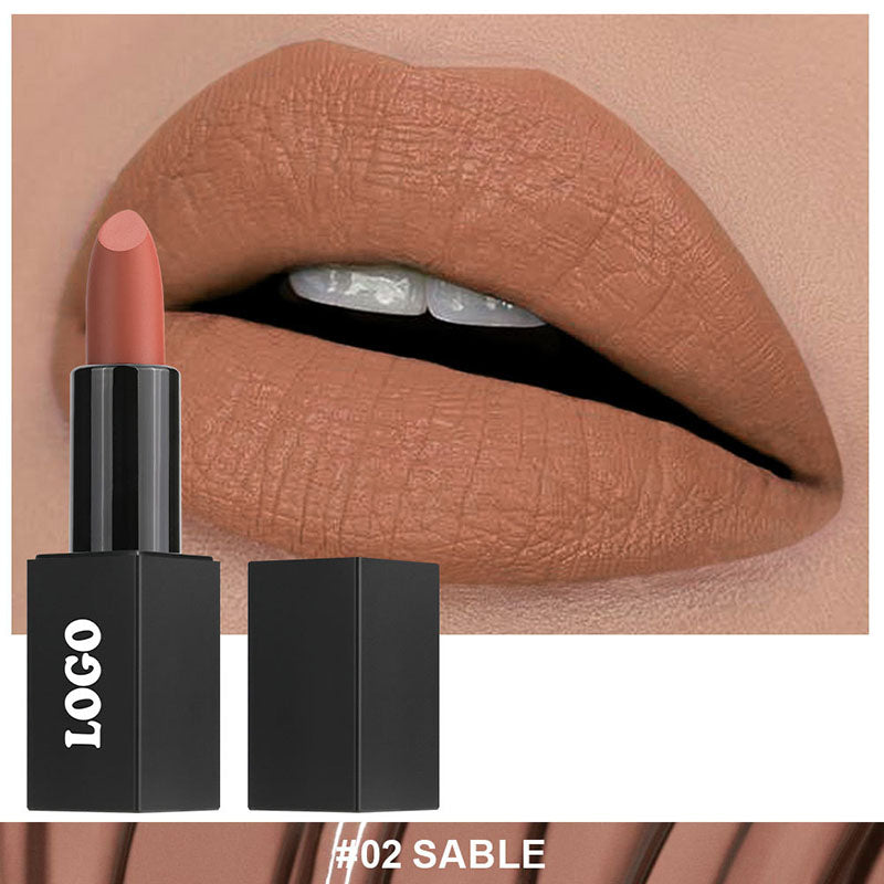 24-color Black Square Tube Matte Lipstick