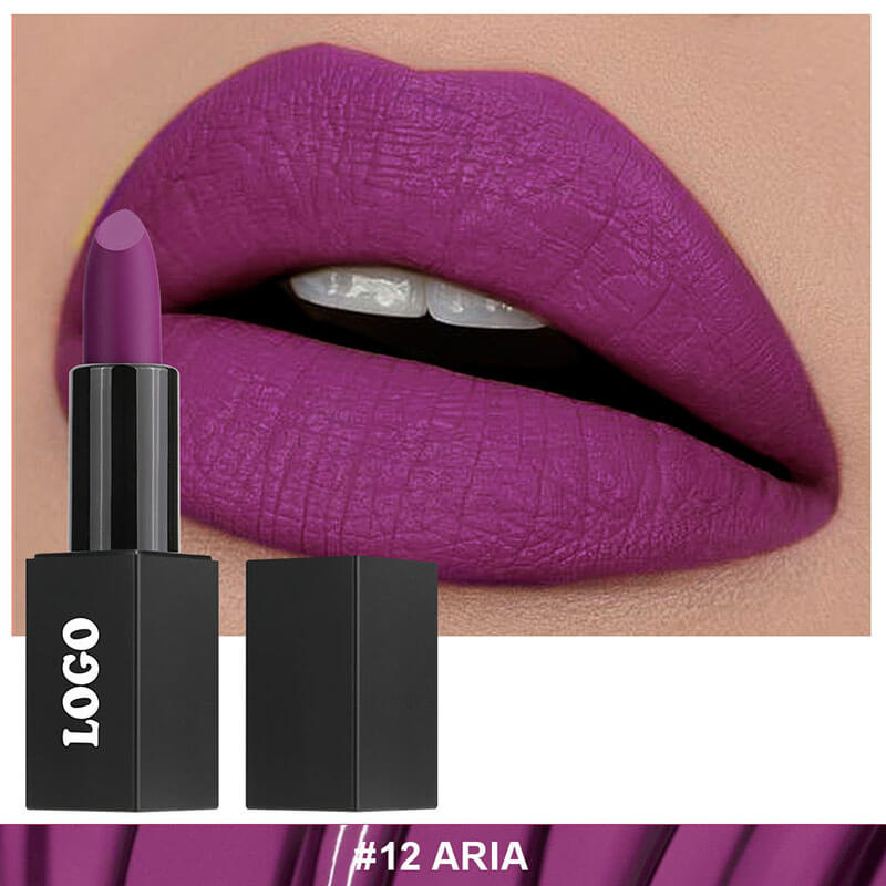 24-color Black Square Tube Matte Lipstick