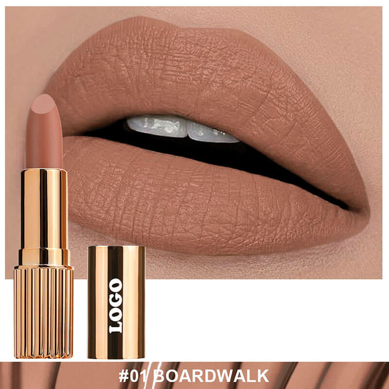 24-color Gold Round Tube Matte Lipstick