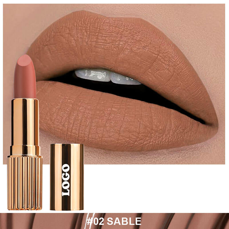 24-color Gold Round Tube Matte Lipstick