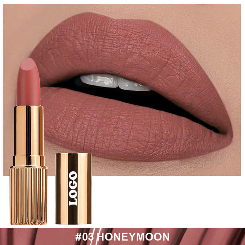 24-color Gold Round Tube Matte Lipstick