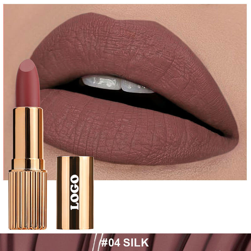 24-color Gold Round Tube Matte Lipstick
