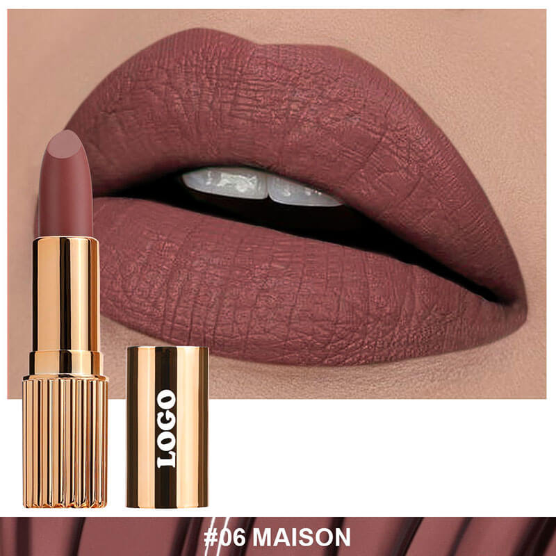 24-color Gold Round Tube Matte Lipstick