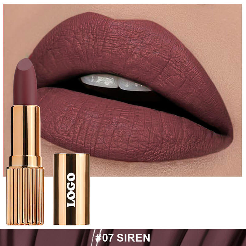 24-color Gold Round Tube Matte Lipstick