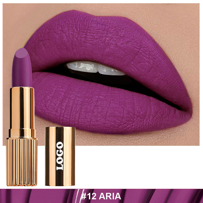 24-color Gold Round Tube Matte Lipstick