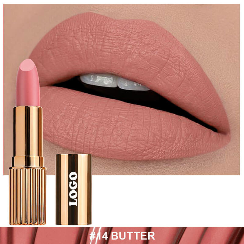 24-color Gold Round Tube Matte Lipstick