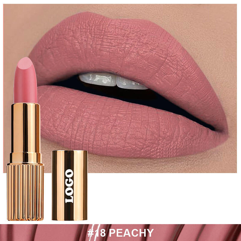 24-color Gold Round Tube Matte Lipstick