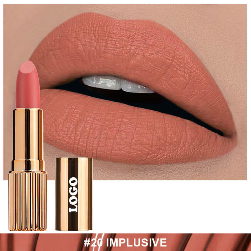 24-color Gold Round Tube Matte Lipstick