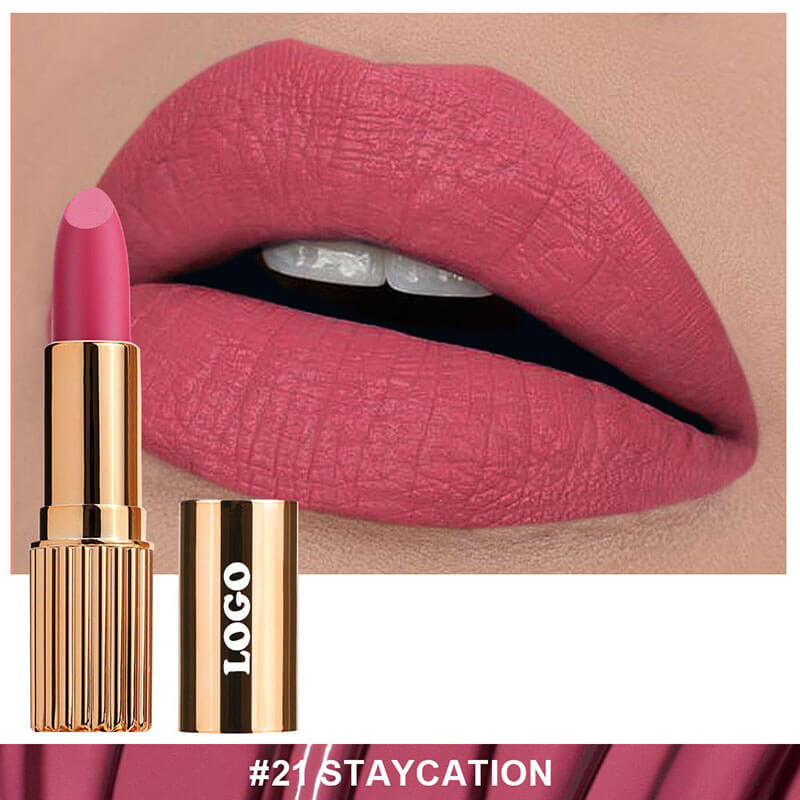 24-color Gold Round Tube Matte Lipstick