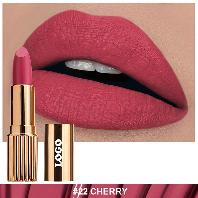 24-color Gold Round Tube Matte Lipstick