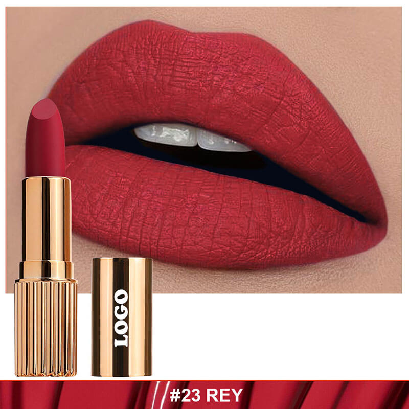 24-color Gold Round Tube Matte Lipstick