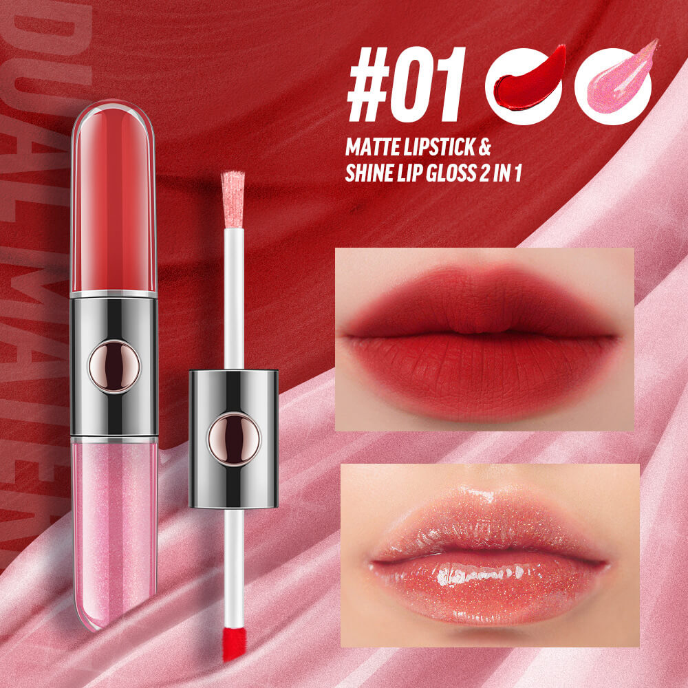 4-color Double-headed  Bicolor Lip Gloss