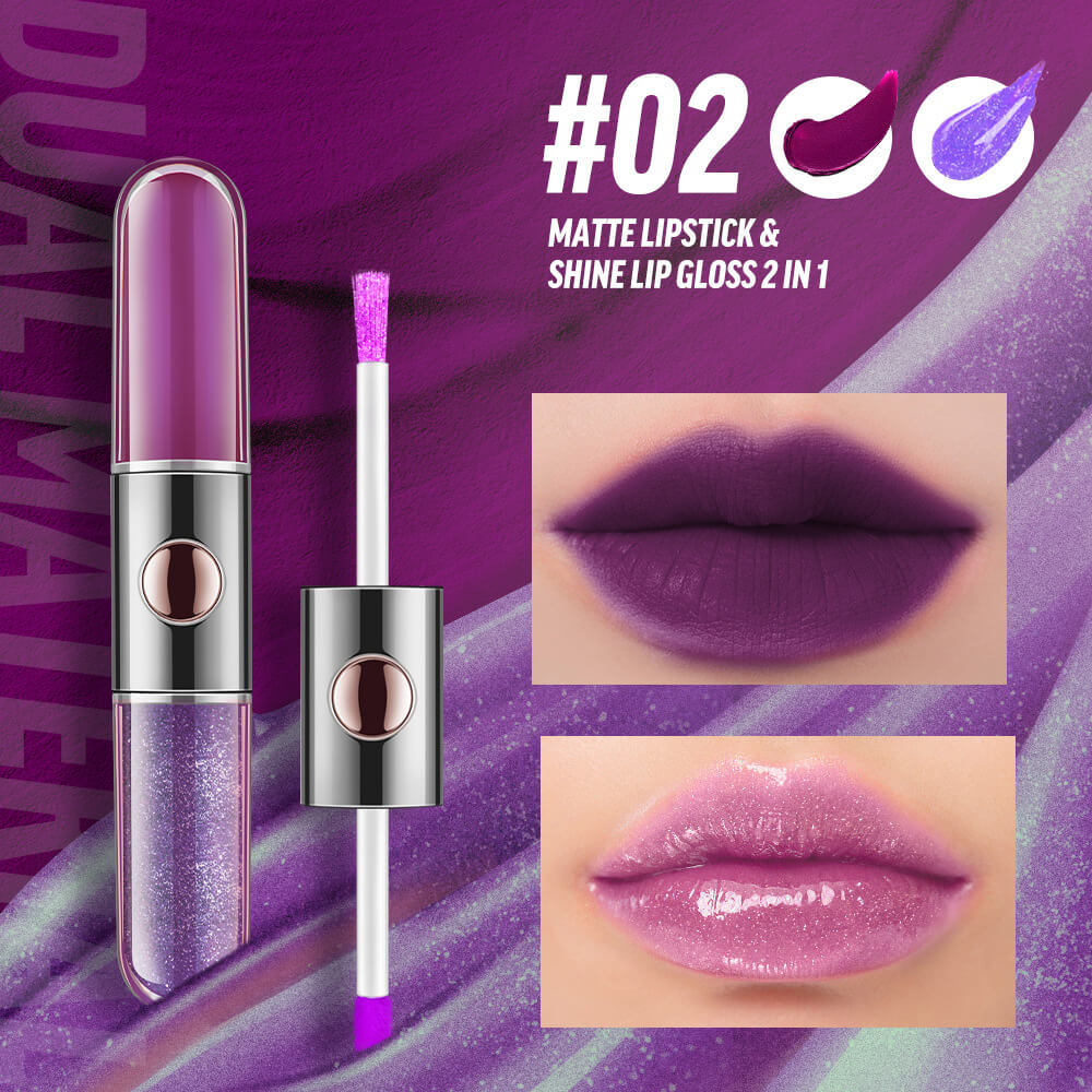 4-color Double-headed  Bicolor Lip Gloss