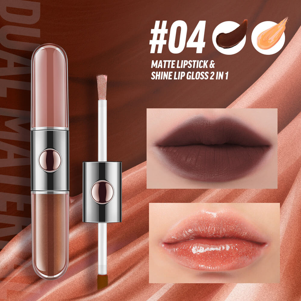 4-color Double-headed  Bicolor Lip Gloss