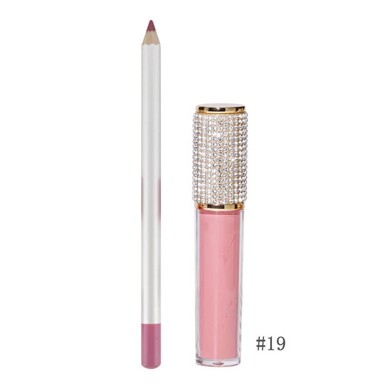 20-color Lip Set for Diamond Lipstick & Lip Liner