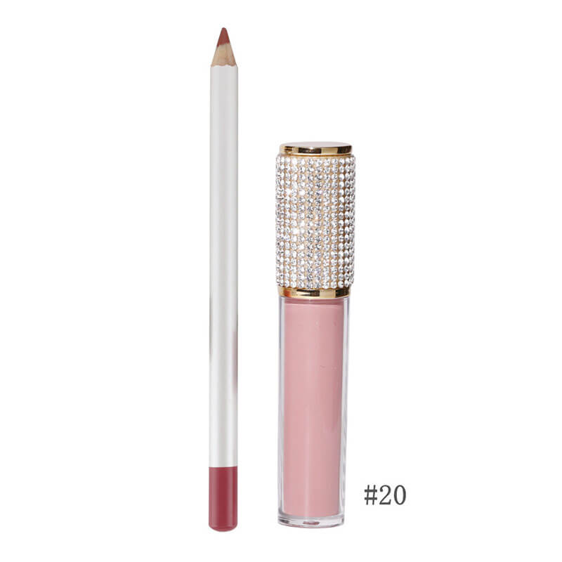 20-color Lip Set for Diamond Lipstick & Lip Liner