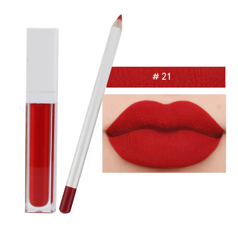 21-color Lip Set for Lipstick & Lip Liner