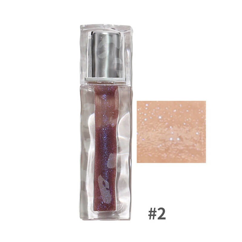 14-color Mirror Lip Gloss with Wavy Tube