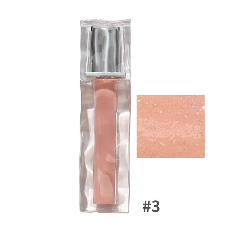 14-color Mirror Lip Gloss with Wavy Tube