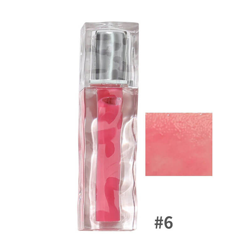 14-color Mirror Lip Gloss with Wavy Tube