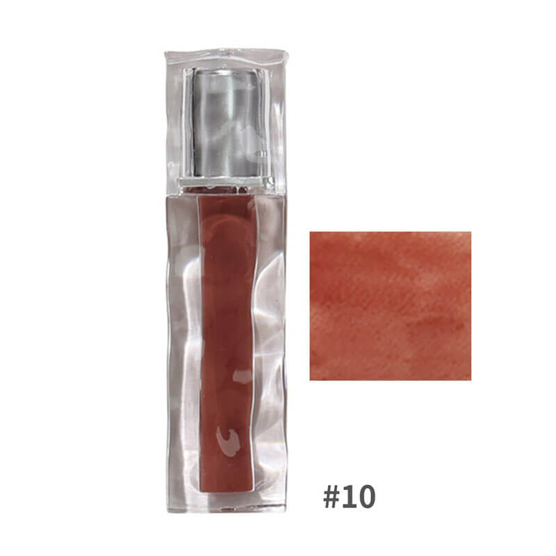 14-color Mirror Lip Gloss with Wavy Tube