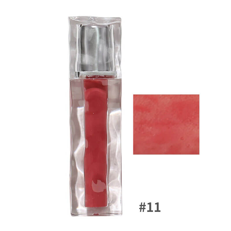 14-color Mirror Lip Gloss with Wavy Tube