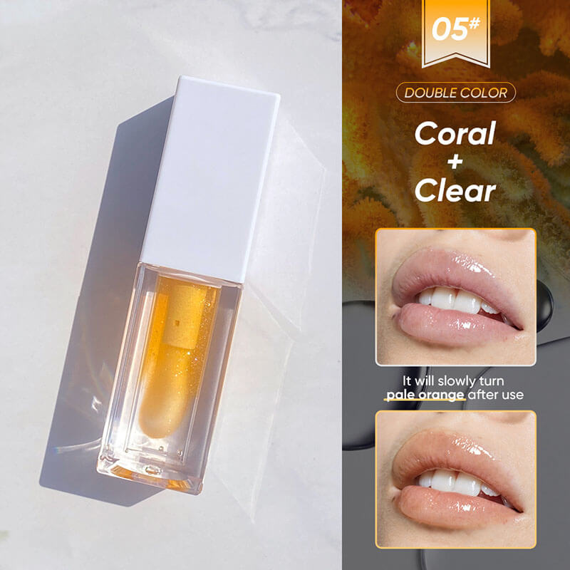 5-color Dual-color Plant-based Fruit Lip Oil