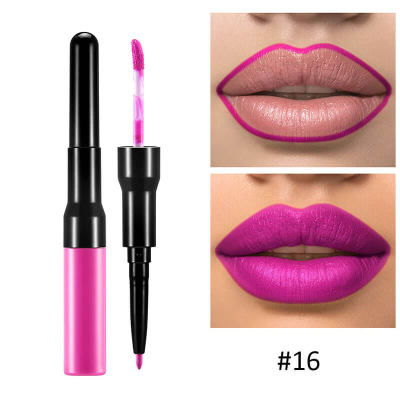 21-color Double-headed Lquid Lipstick and Lip Liner