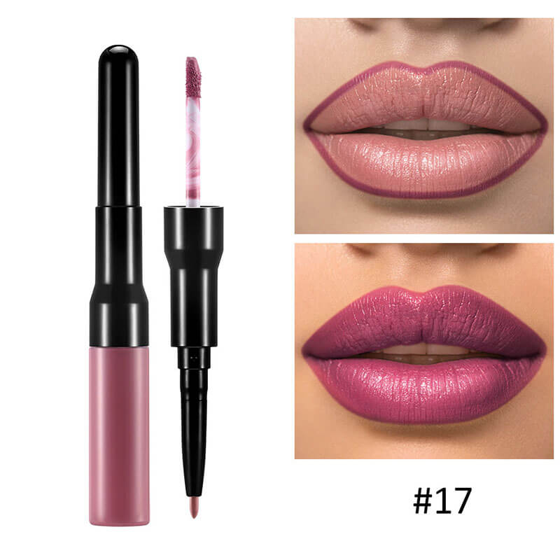 21-color Double-headed Lquid Lipstick and Lip Liner