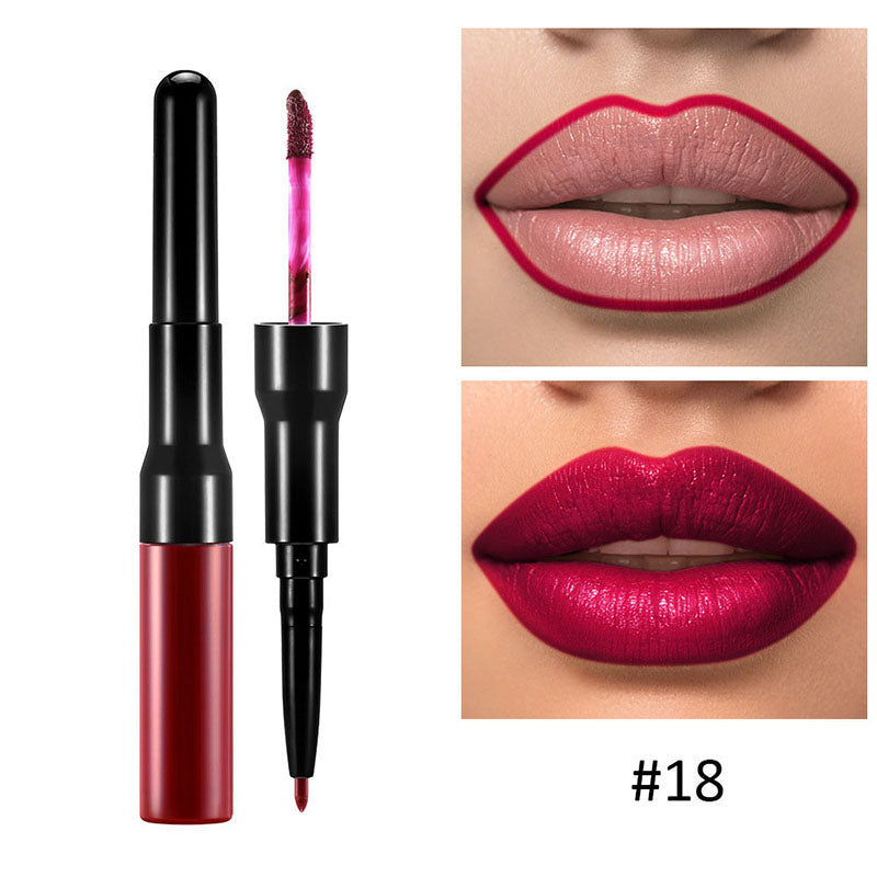21-color Double-headed Lquid Lipstick and Lip Liner