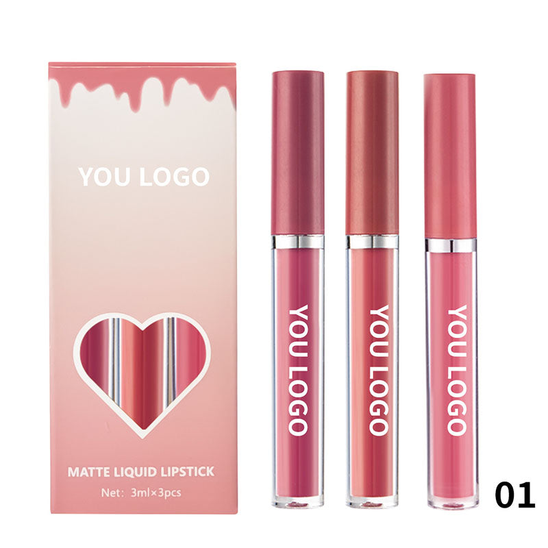 4-color Lip Set Three-piece Liquid Lipstick