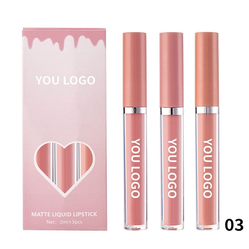 4-color Lip Set Three-piece Liquid Lipstick
