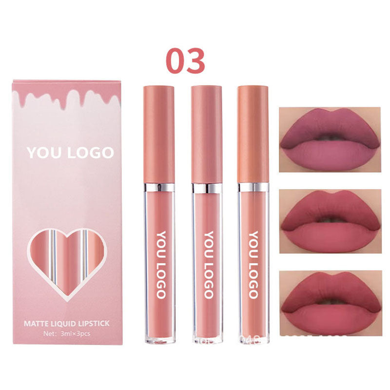4-color Lip Set Three-piece Liquid Lipstick