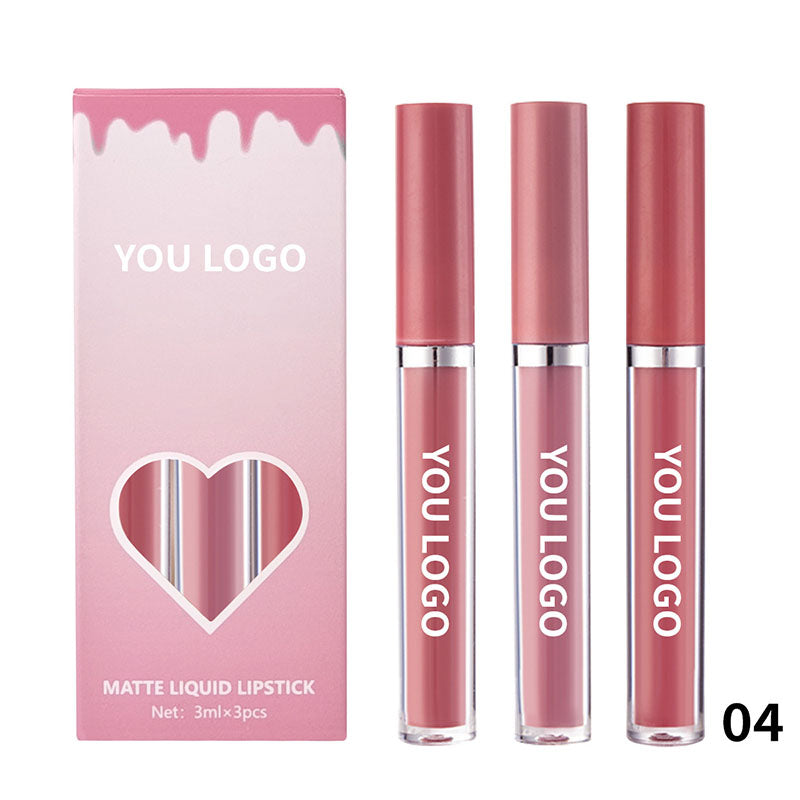 4-color Lip Set Three-piece Liquid Lipstick