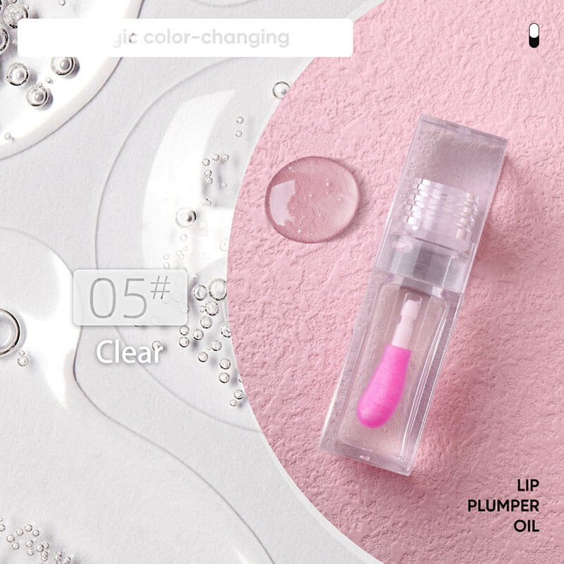 13-color Transparent Water-drop Square Tube Temperature-changing Lip Oil