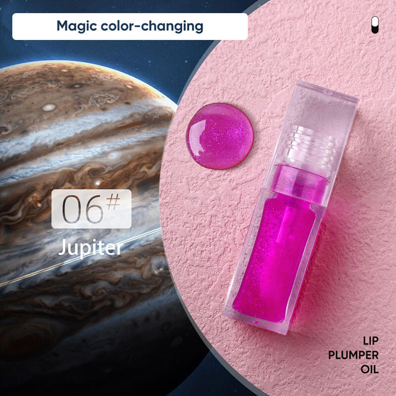 13-color Transparent Water-drop Square Tube Temperature-changing Lip Oil